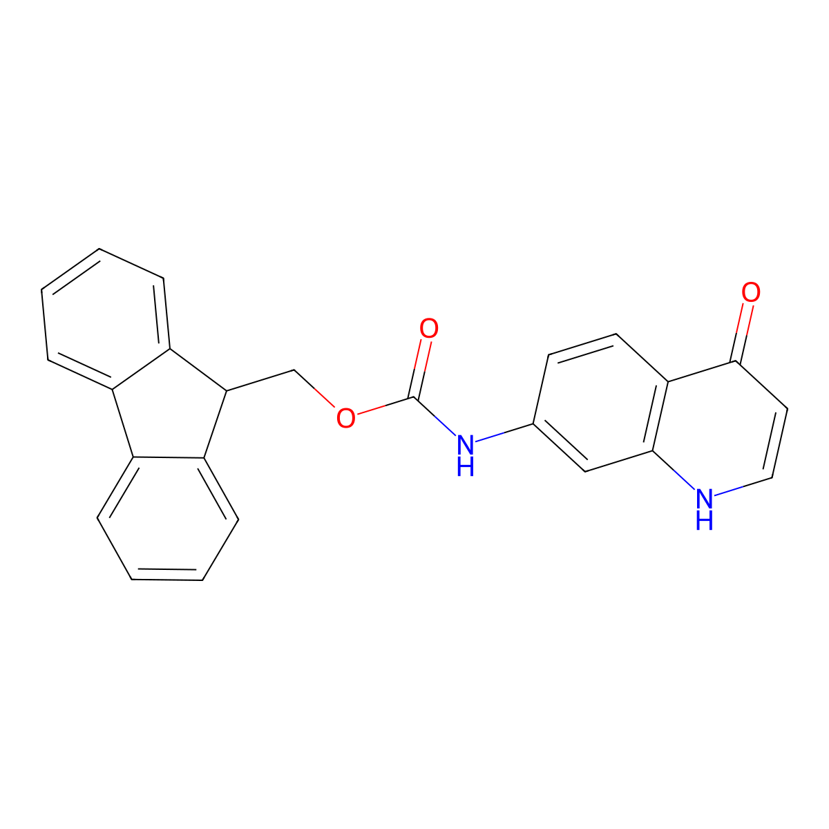 (9H-fluoren-9-yl)methyl N-(4-hydroxyquinolin-7-yl)carbamate molecular structure, CAS 2763977-28-0