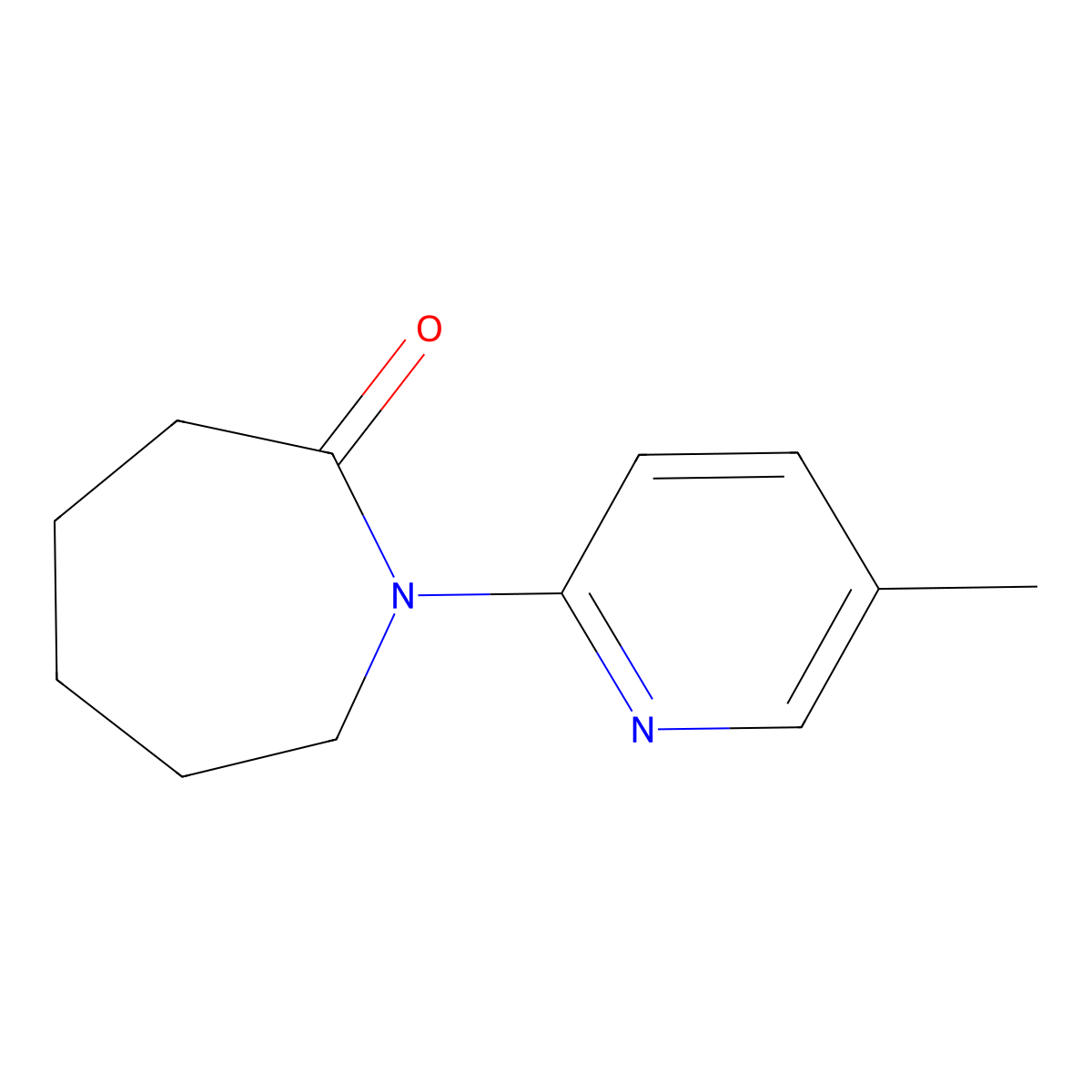 1-(5-Methylpyridin-2-yl)azepan-2-one molecular structure, CAS 2763979-05-9