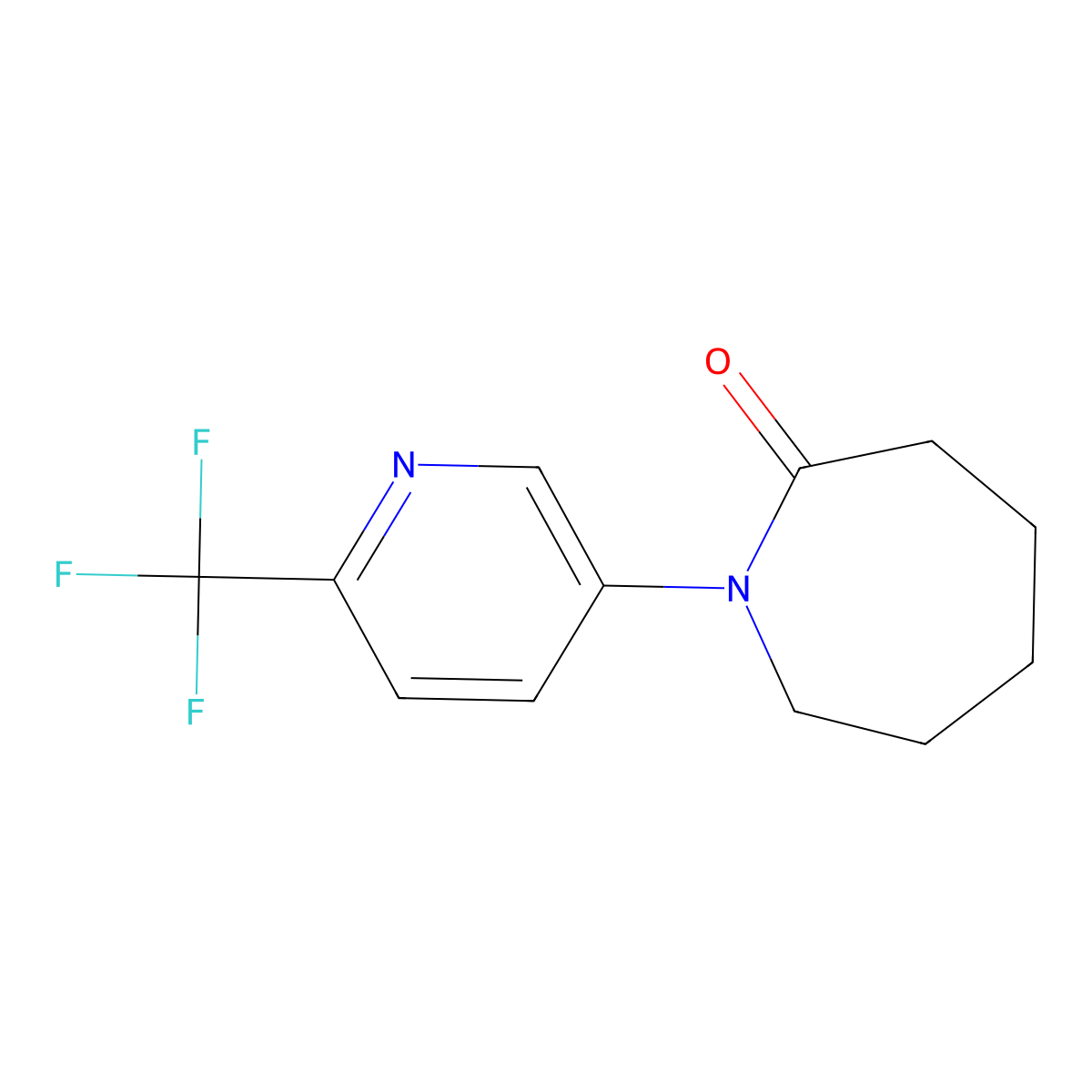 1-[6-(Trifluoromethyl)pyridin-3-yl]azepan-2-one molecular structure, CAS 2763979-06-0