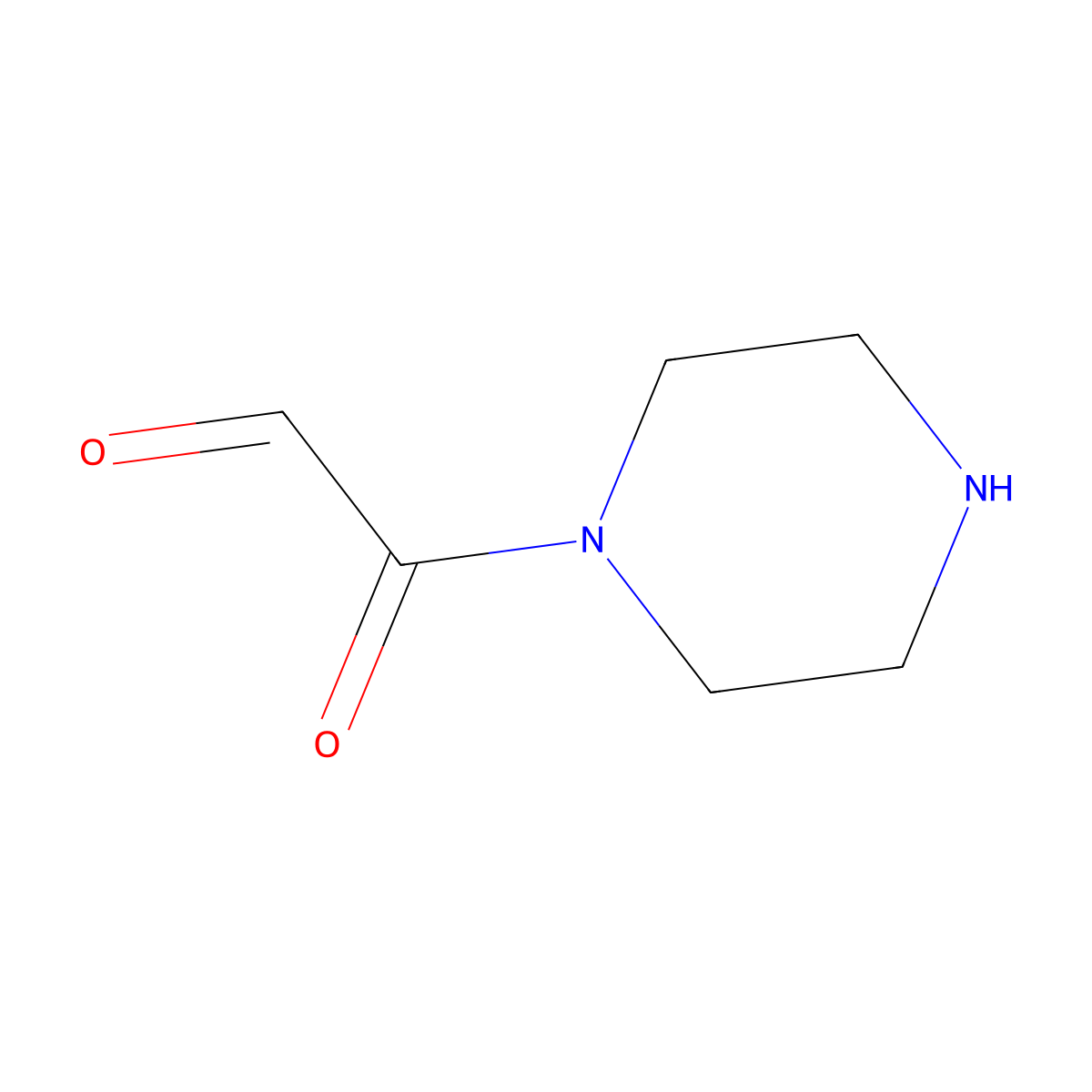2-Oxo-2-(piperazin-1-yl)acetaldehyde molecular structure, CAS 2763983-66-8