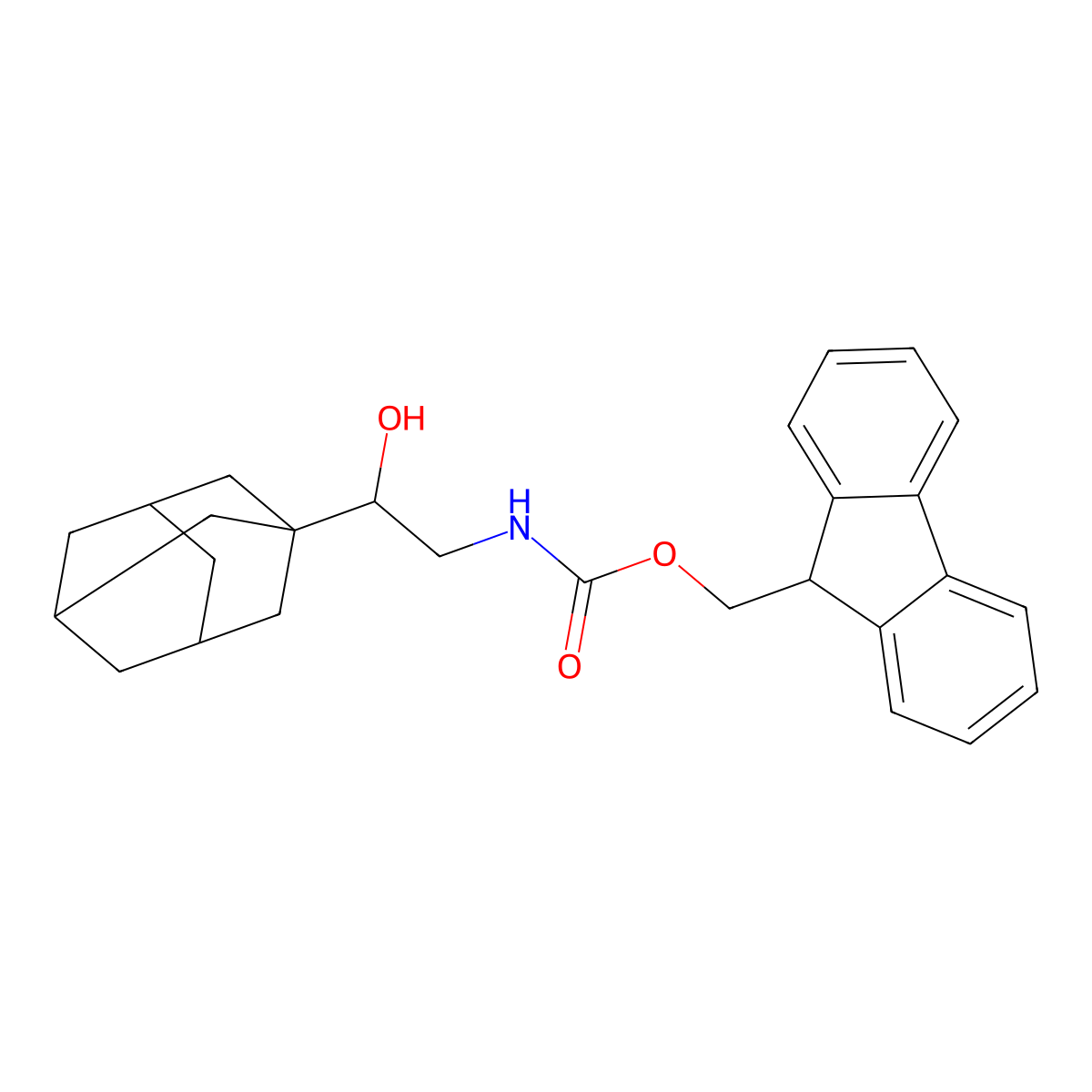 (9H-fluoren-9-yl)methyl N-[2-(adamantan-1-yl)-2-hydroxyethyl]carbamate molecular structure, CAS 2763983-77-1