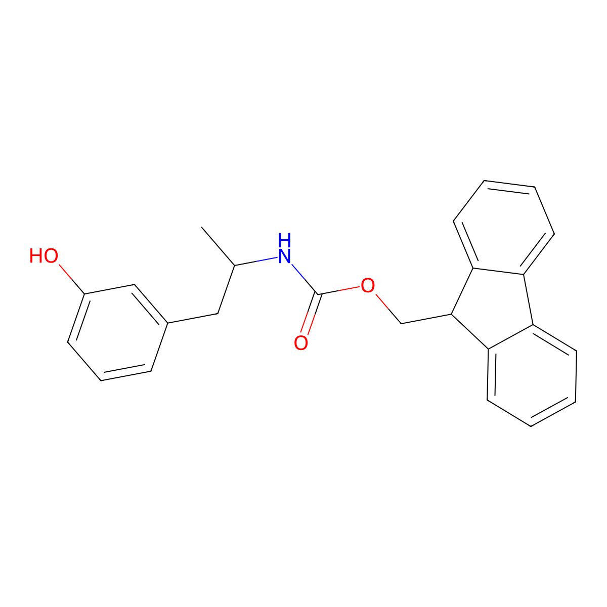 (9H-fluoren-9-yl)methyl N-[1-(3-hydroxyphenyl)propan-2-yl]carbamate molecular structure, CAS 2763983-84-0