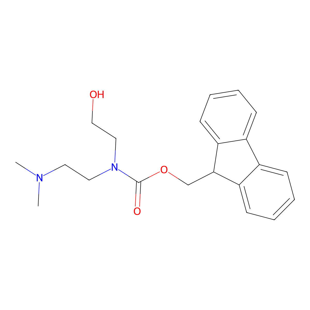 (9H-fluoren-9-yl)methyl N-[2-(dimethylamino)ethyl]-N-(2-hydroxyethyl)carbamate molecular structure, CAS 2763984-27-4