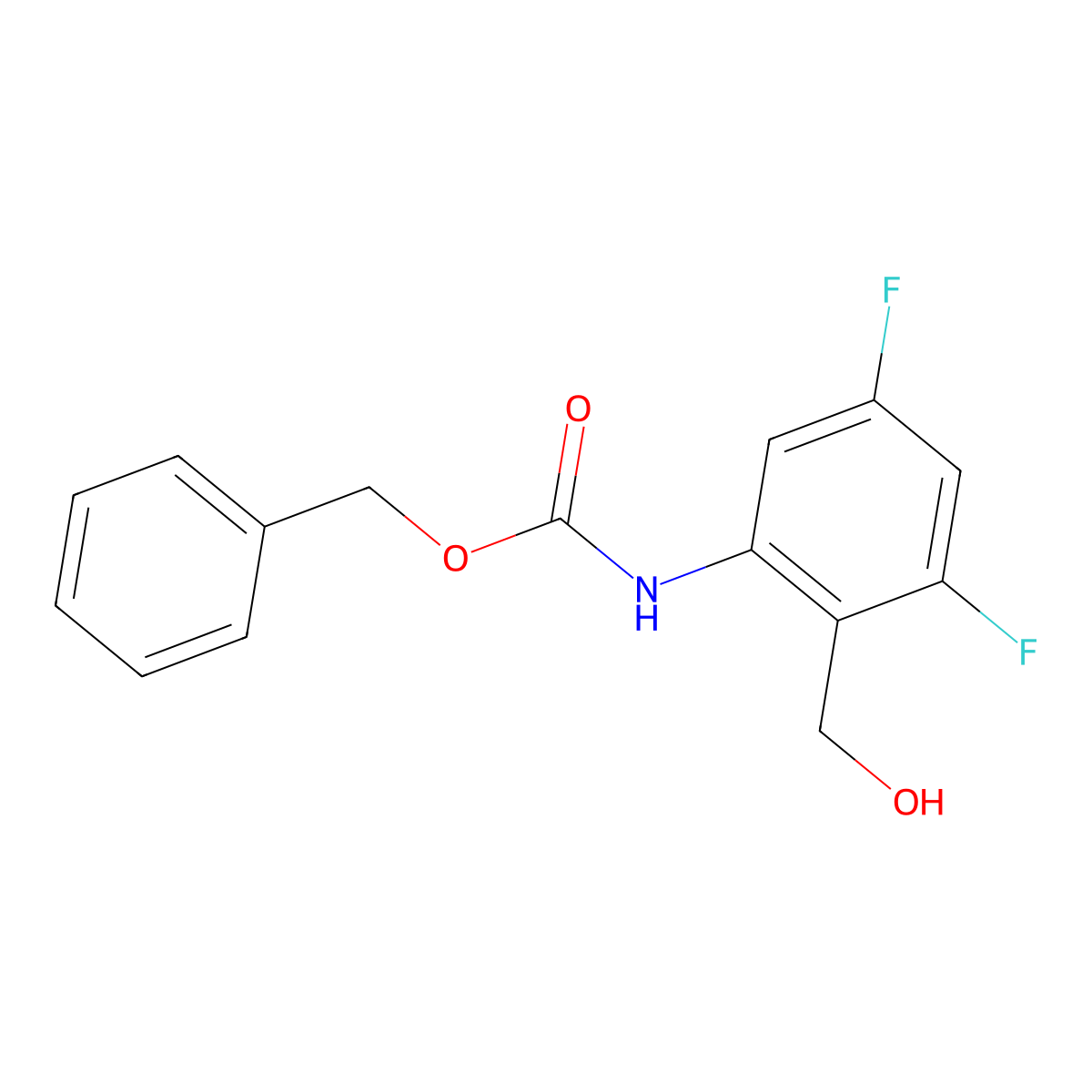 benzyl N-[3,5-difluoro-2-(hydroxymethyl)phenyl]carbamate molecular structure, CAS 2763984-33-2