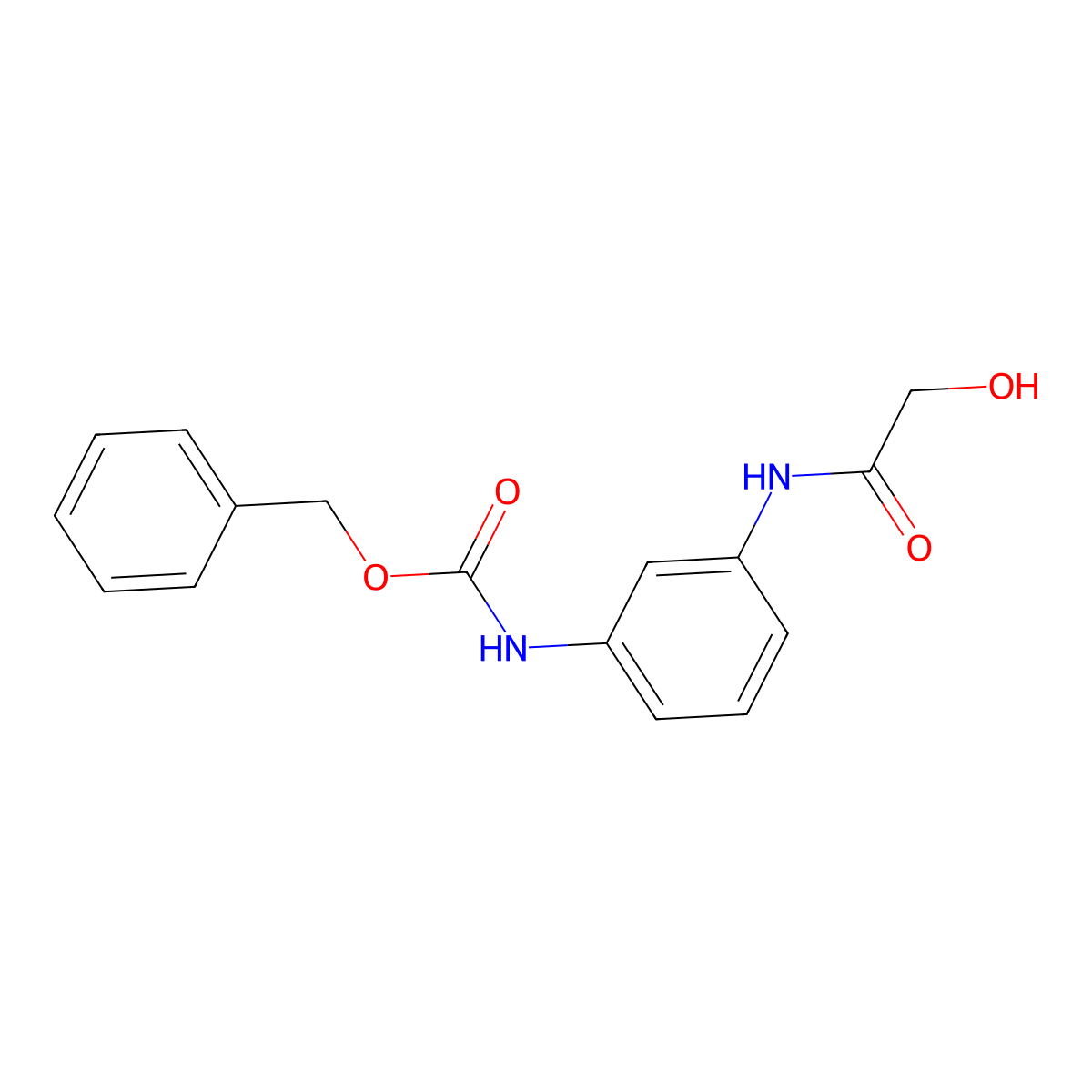 benzyl N-[3-(2-hydroxyacetamido)phenyl]carbamate molecular structure, CAS 2763984-60-5