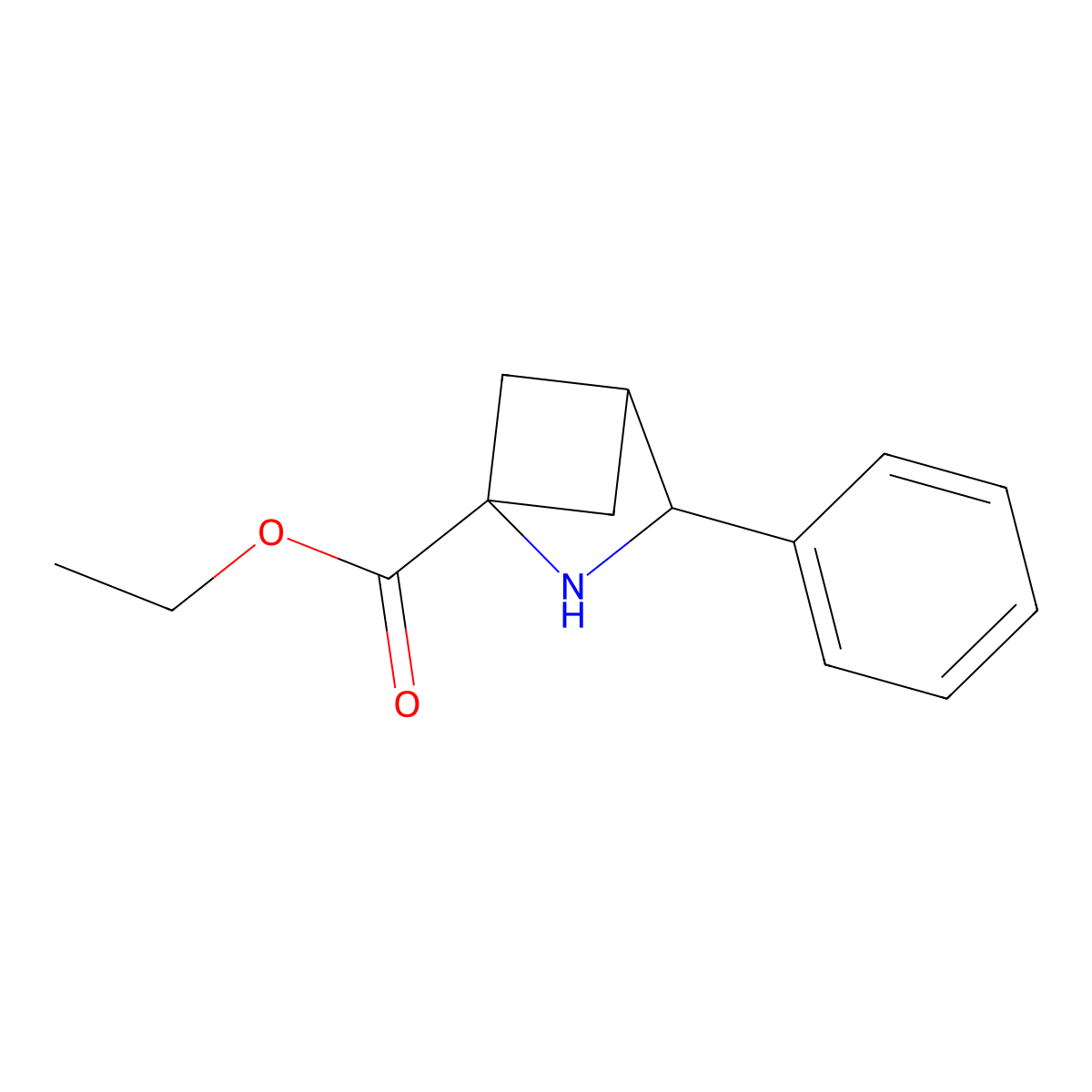 Ethyl 3-phenyl-2-azabicyclo[2.1.1]hexane-1-carboxylate molecular structure, CAS 2763984-66-1