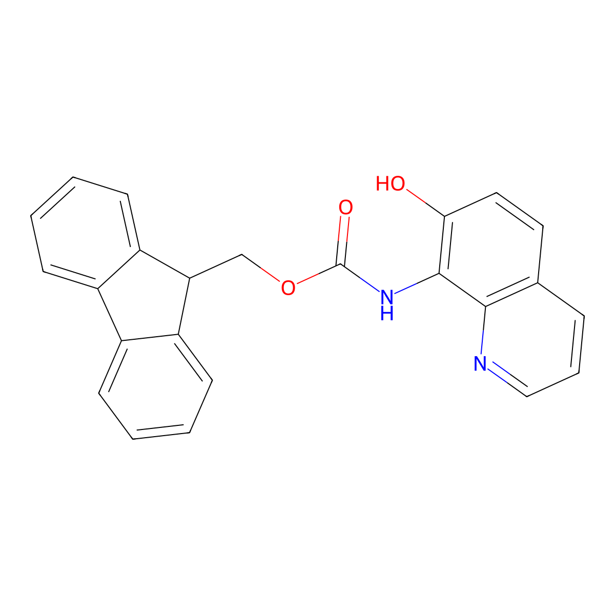 (9H-fluoren-9-yl)methyl N-(7-hydroxyquinolin-8-yl)carbamate molecular structure, CAS 2763984-77-4