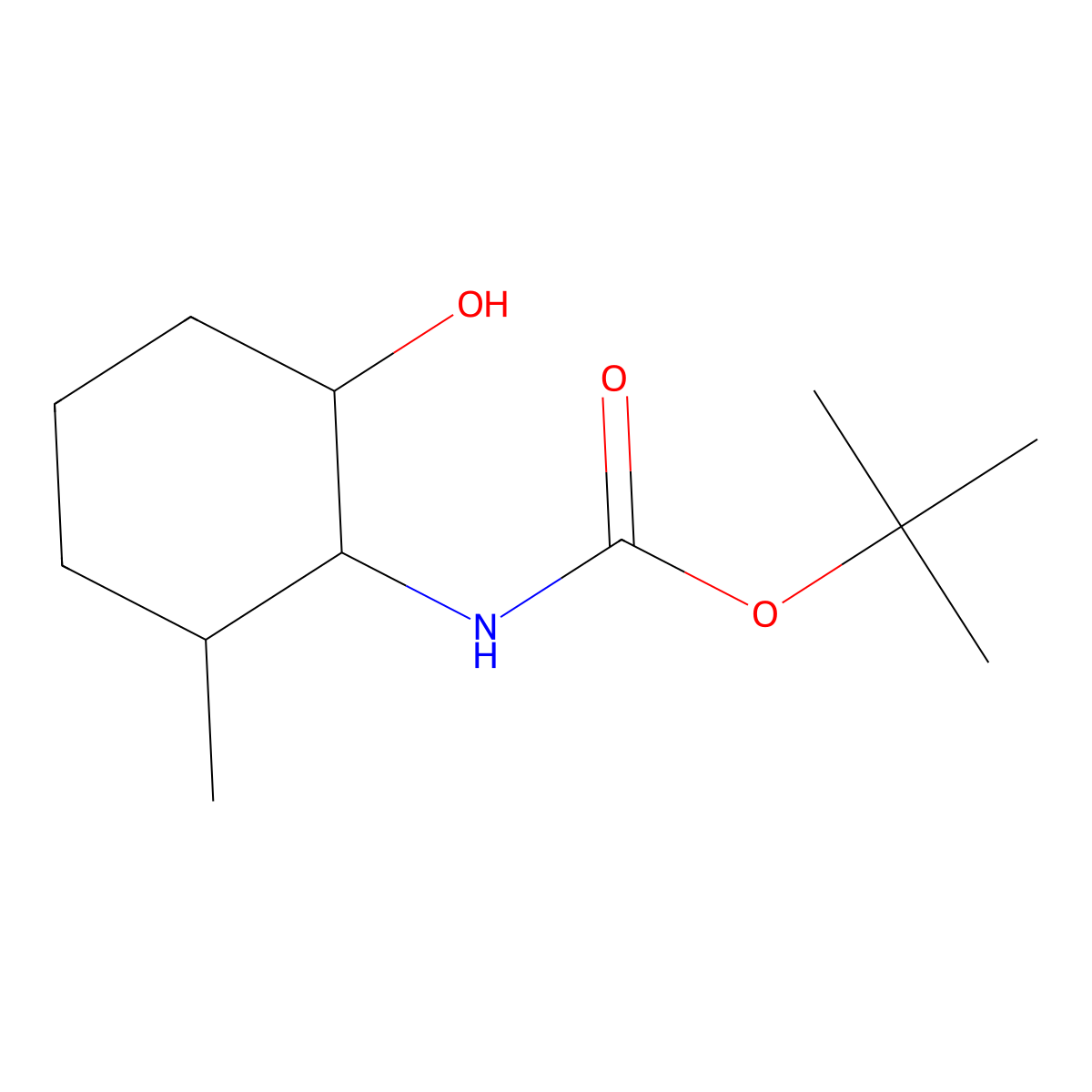 tert-butyl N-(2-hydroxy-6-methylcyclohexyl)carbamate molecular structure, CAS 2763984-89-8