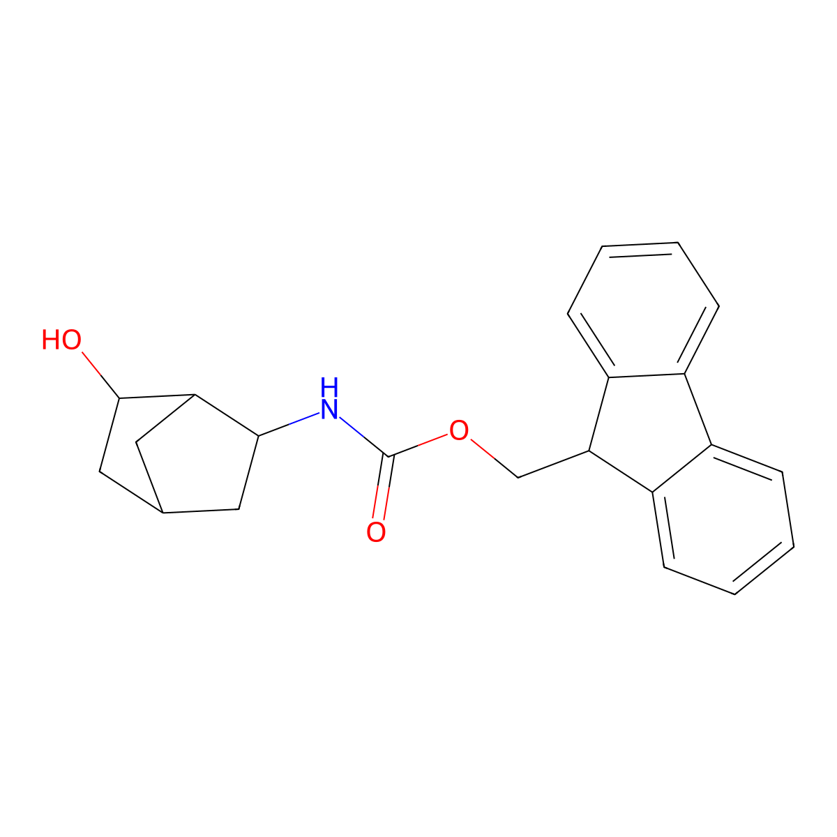 (9H-fluoren-9-yl)methyl N-[(1RS,2RS&,4SR,6SR&)-6-hydroxybicyclo[2.2.1]heptan-2-yl]carbamate molecular structure, CAS 2763985-35-7