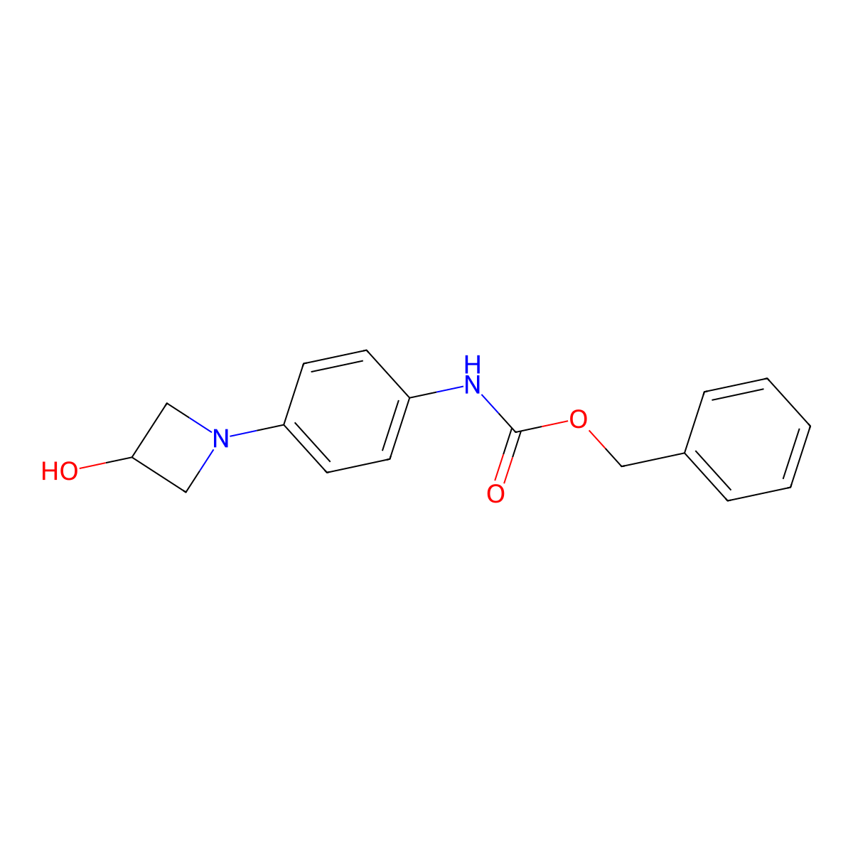 benzyl N-[4-(3-hydroxyazetidin-1-yl)phenyl]carbamate molecular structure, CAS 2763985-49-3