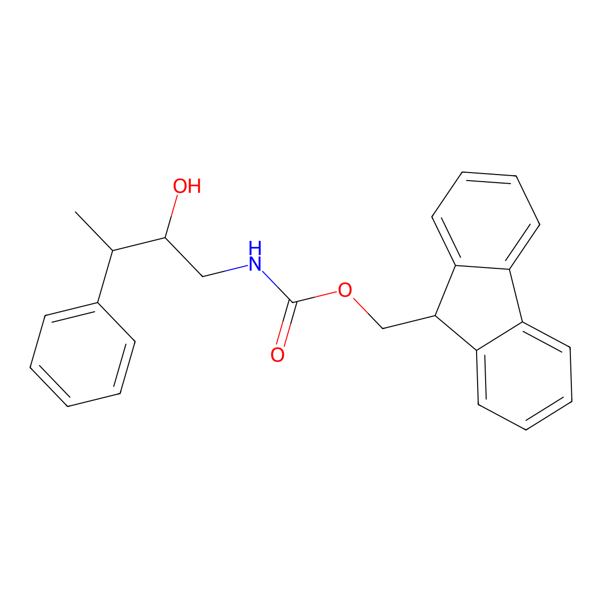 (9H-fluoren-9-yl)methyl N-(2-hydroxy-3-phenylbutyl)carbamate molecular structure, CAS 2763993-28-6