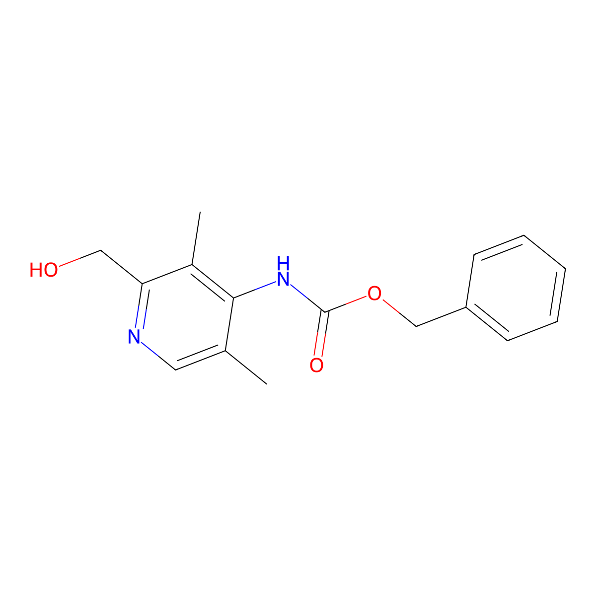benzyl N-[2-(hydroxymethyl)-3,5-dimethylpyridin-4-yl]carbamate molecular structure, CAS 2763993-64-0