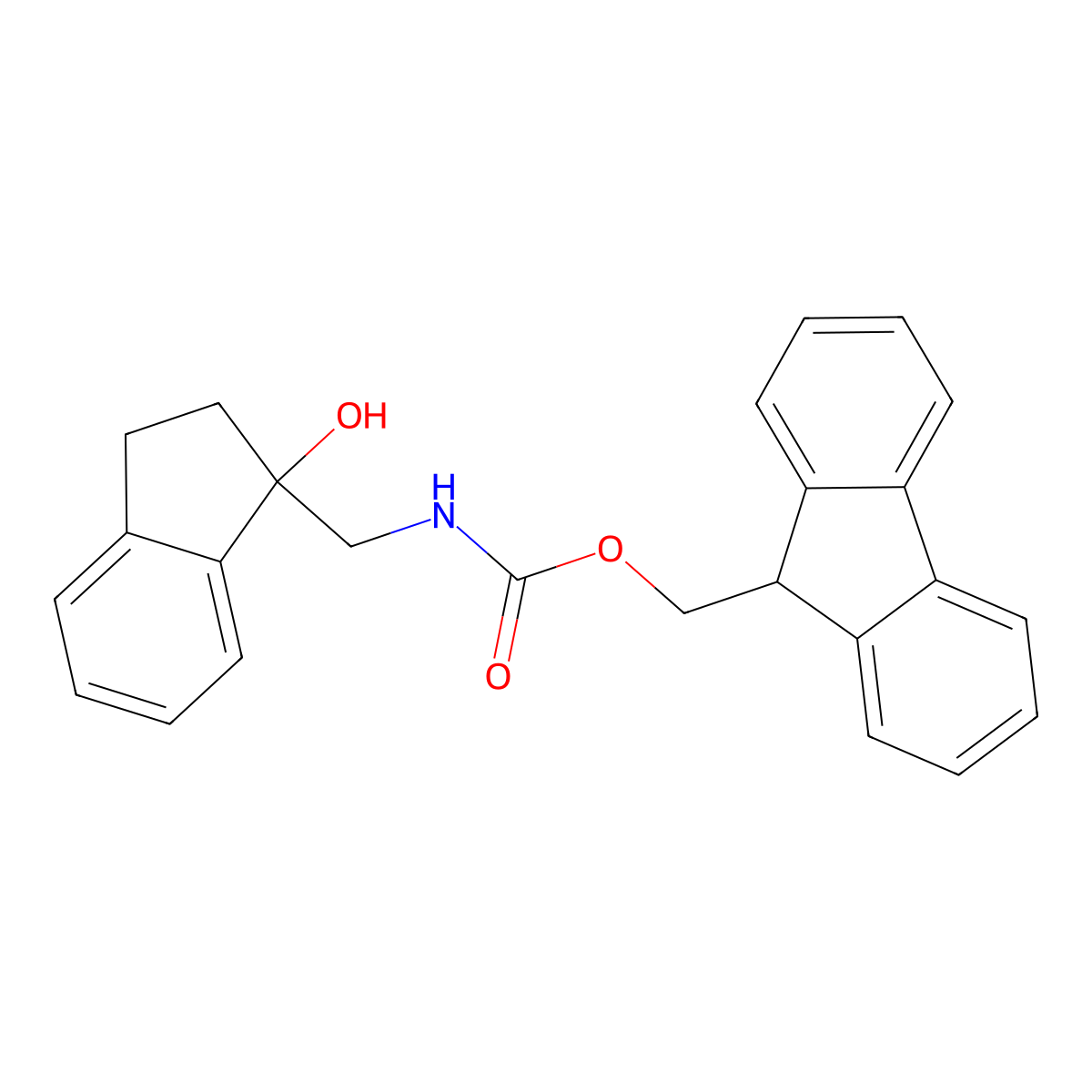 (9H-fluoren-9-yl)methyl N-[(1-hydroxy-2,3-dihydro-1H-inden-1-yl)methyl]carbamate molecular structure, CAS 2763993-91-3
