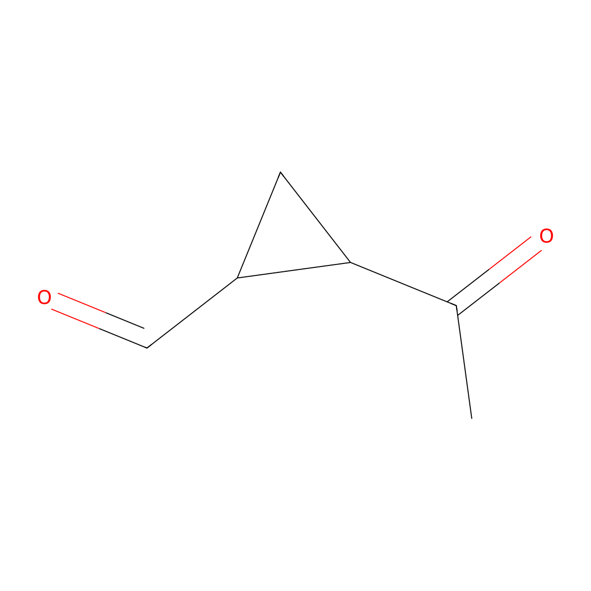 rac-(1R,2R)-2-acetylcyclopropane-1-carbaldehyde molecular structure, CAS 2763994-12-1