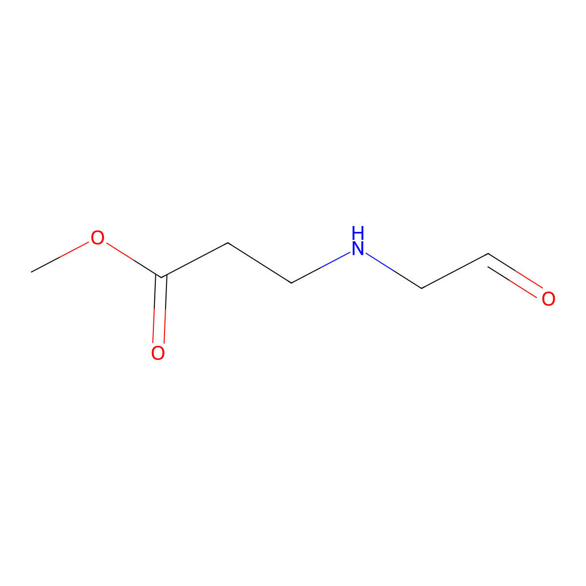 Methyl 3-[(2-oxoethyl)amino]propanoate molecular structure, CAS 2763994-55-2