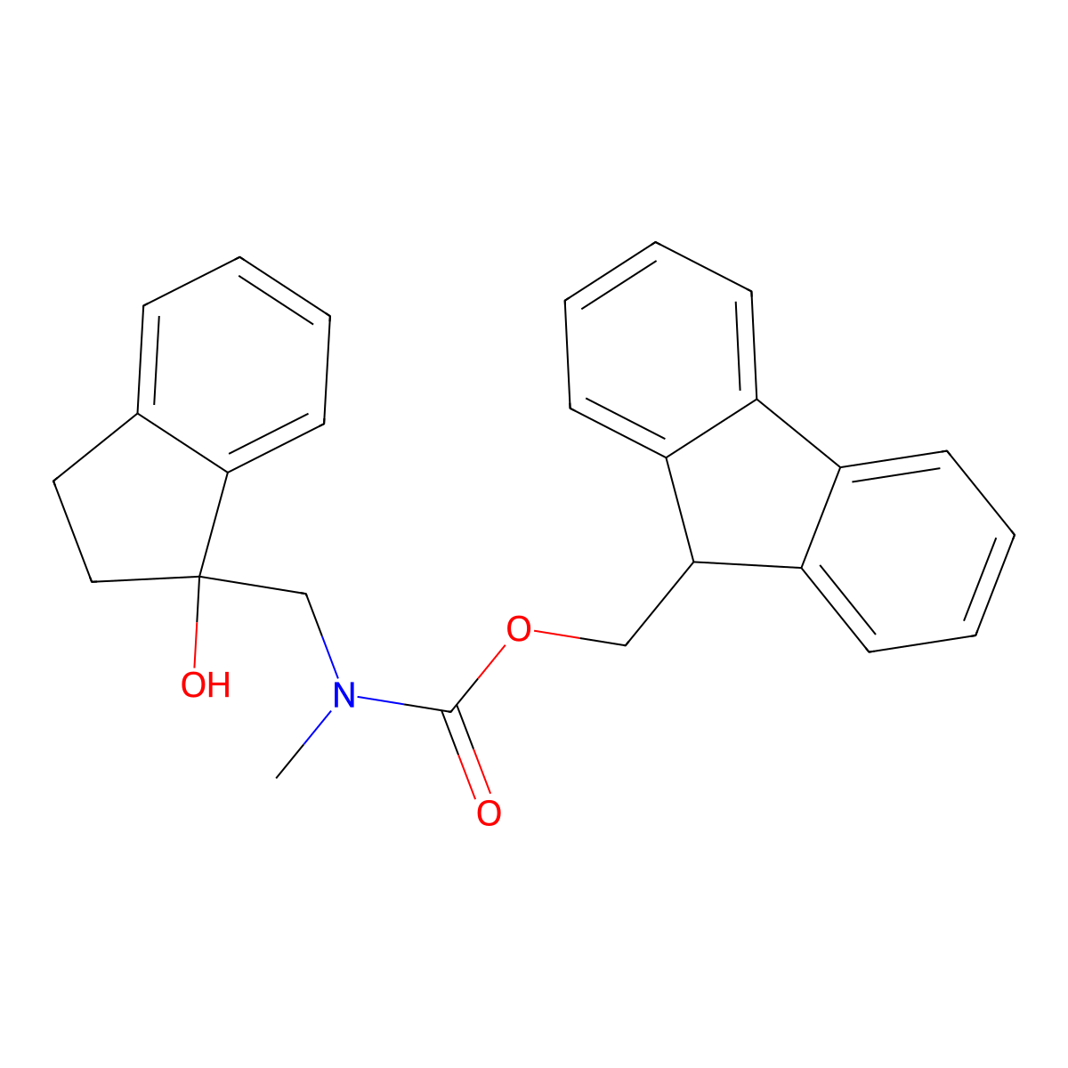 (9H-fluoren-9-yl)methyl N-[(1-hydroxy-2,3-dihydro-1H-inden-1-yl)methyl]-N-methylcarbamate molecular structure, CAS 2763997-87-9