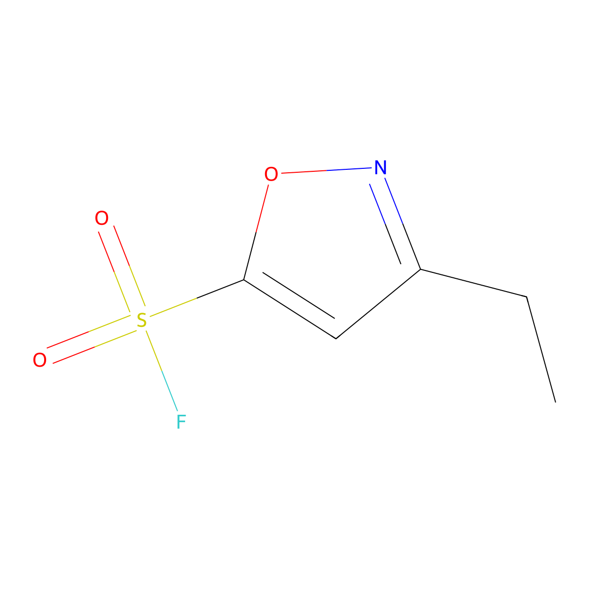 3-Ethyl-1,2-oxazole-5-sulfonyl fluoride molecular structure, CAS 2763998-03-2