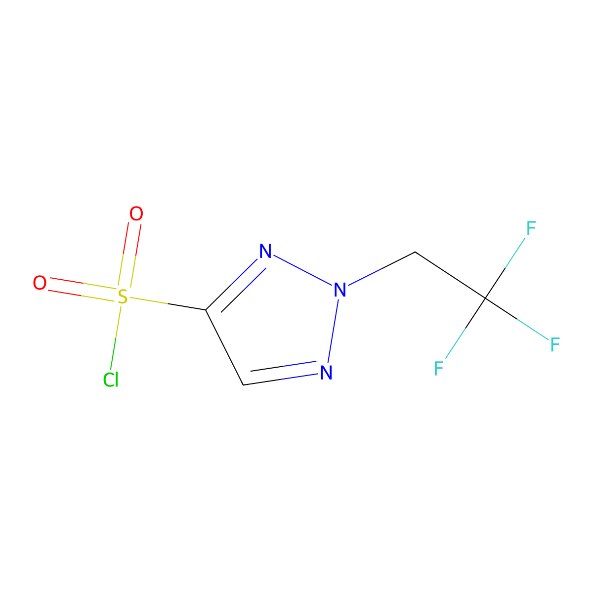 2-(2,2,2-trifluoroethyl)-2H-1,2,3-triazole-4-sulfonyl chloride molecular structure, CAS 2763998-06-5