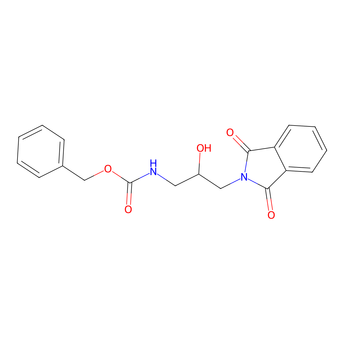 benzyl N-[3-(1,3-dioxo-2,3-dihydro-1H-isoindol-2-yl)-2-hydroxypropyl]carbamate molecular structure, CAS 2763998-20-3