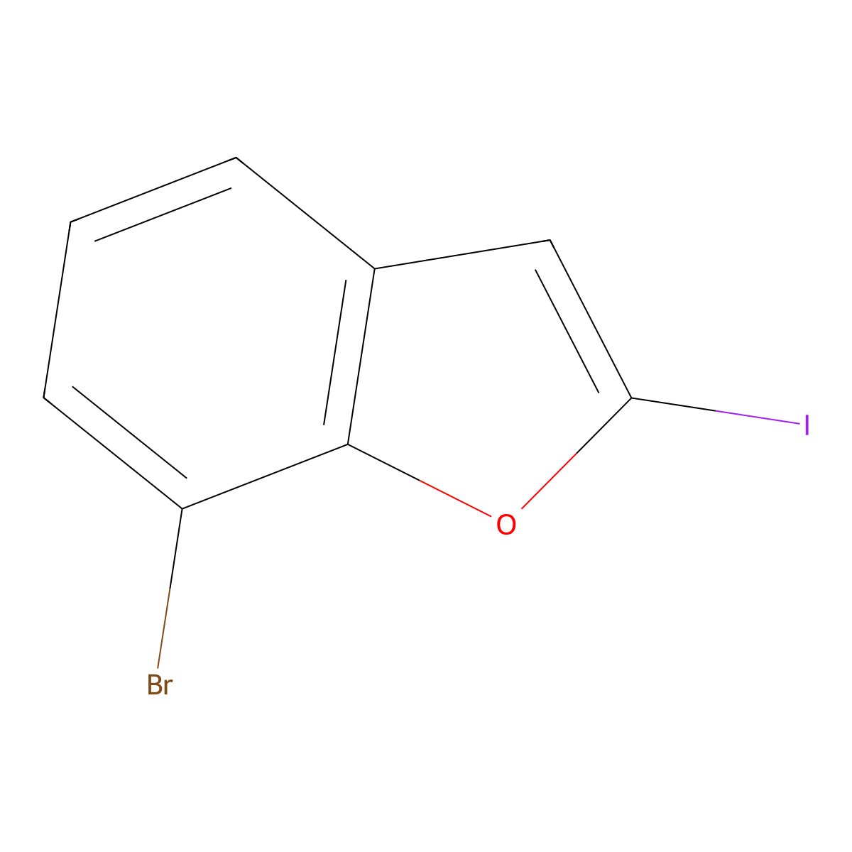 7-Bromo-2-iodo-1-benzofuran molecular structure, CAS 2763998-30-5