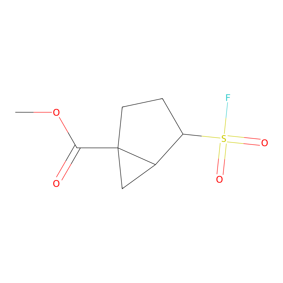 rac-methyl (1R,4S,5R)-4-(fluorosulfonyl)bicyclo[3.1.0]hexane-1-carboxylate molecular structure, CAS 2763998-53-2