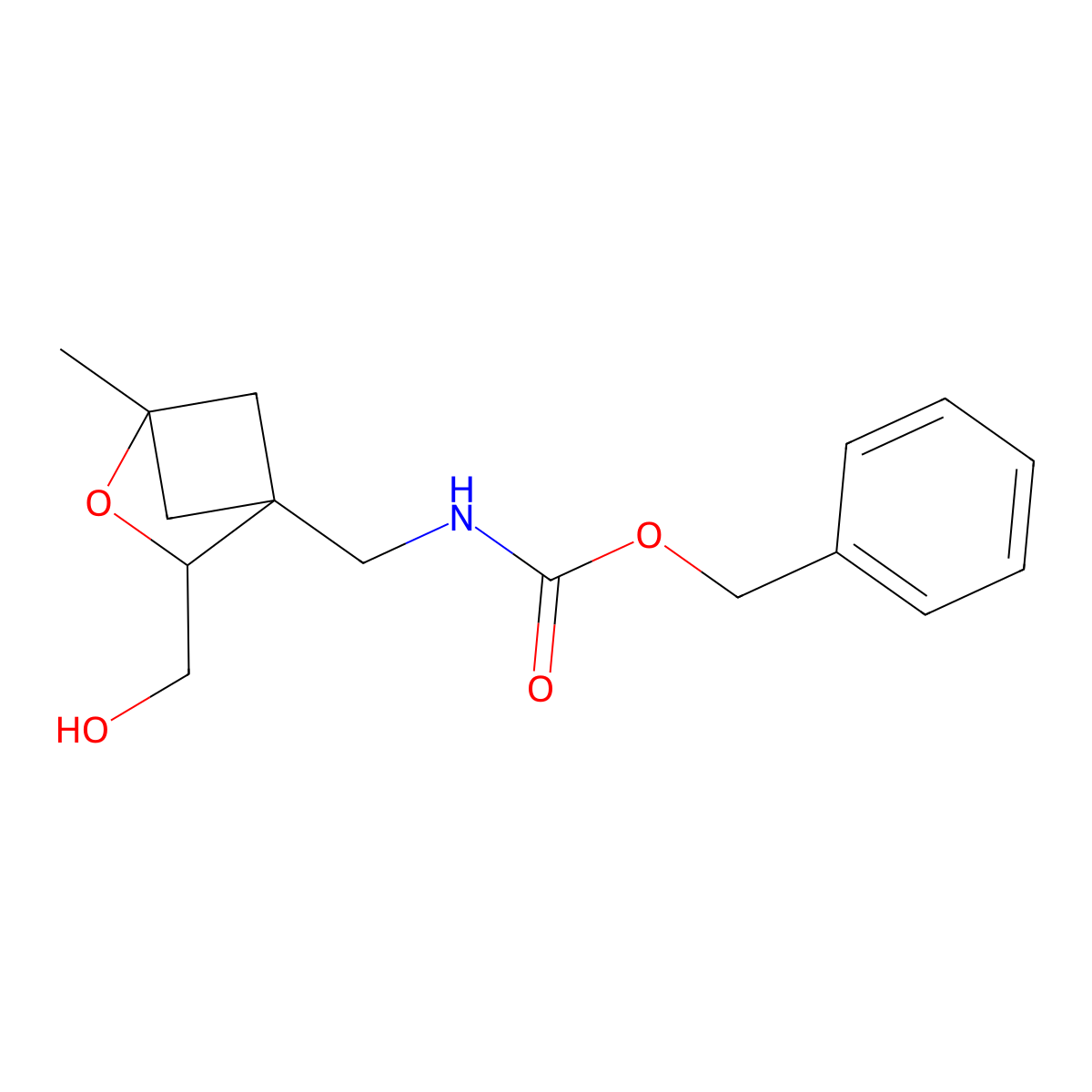 benzyl N-{[3-(hydroxymethyl)-1-methyl-2-oxabicyclo[2.1.1]hexan-4-yl]methyl}carbamate molecular structure, CAS 2763998-57-6