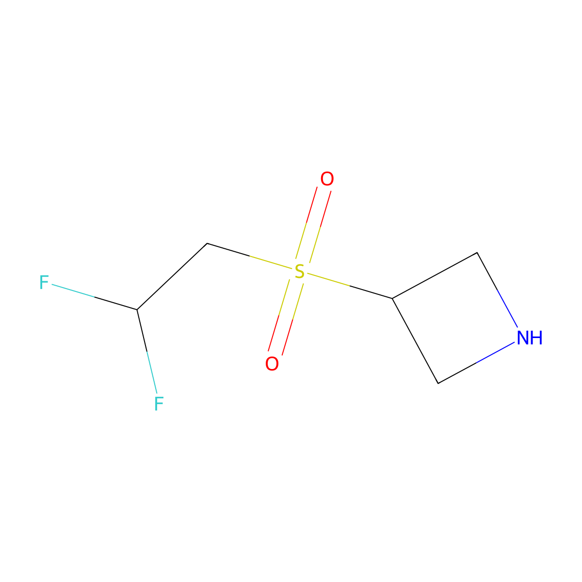 3-(2,2-Difluoroethanesulfonyl)azetidine molecular structure, CAS 2763999-91-1