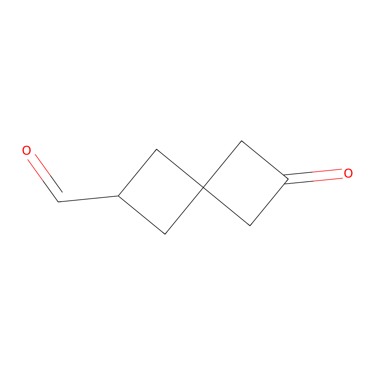 6-Oxospiro[3.3]heptane-2-carbaldehyde molecular structure, CAS 2763999-97-7