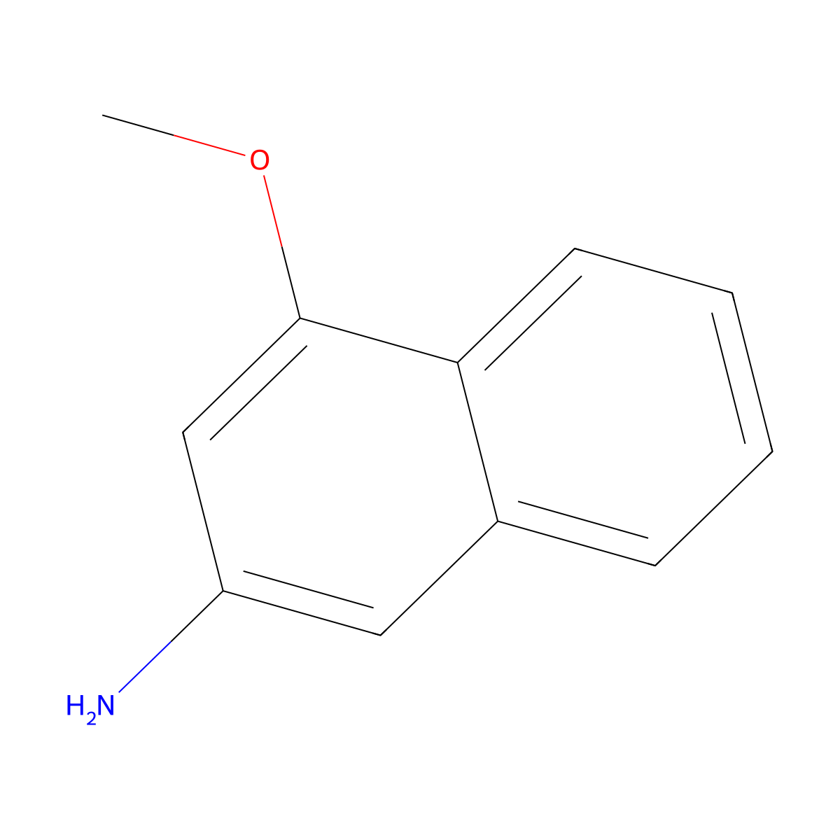 4-Methoxy-2-naphthylamine molecular structure, CAS 2764-95-6