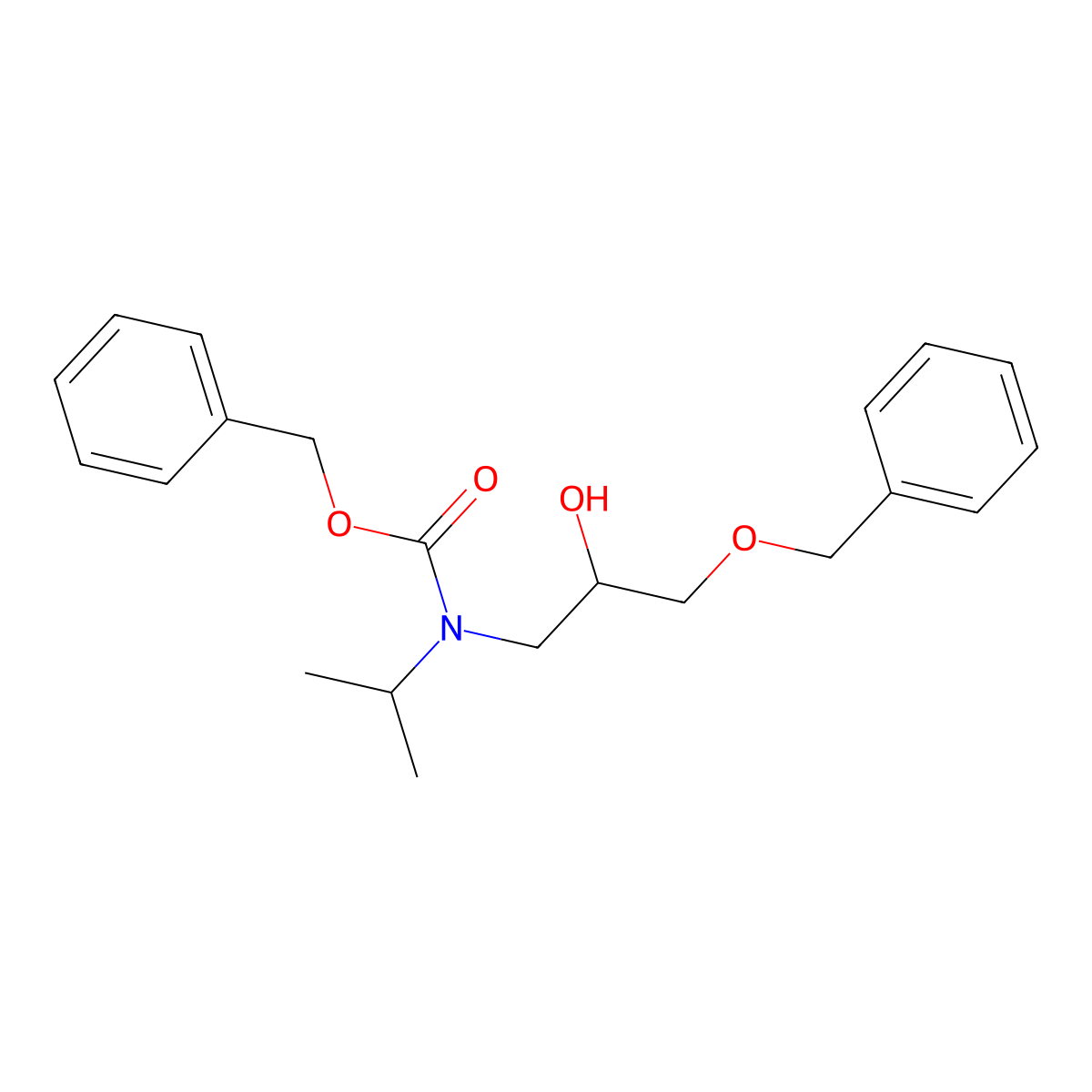 benzyl N-[3-(benzyloxy)-2-hydroxypropyl]-N-(propan-2-yl)carbamate molecular structure, CAS 2764000-08-8