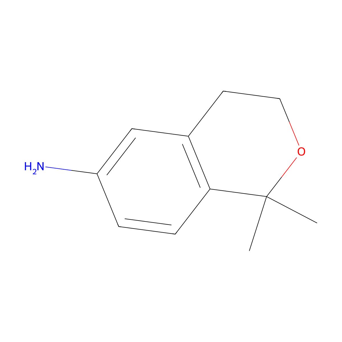 1,1-dimethyl-3,4-dihydro-1H-2-benzopyran-6-amine molecular structure, CAS 2764000-45-3