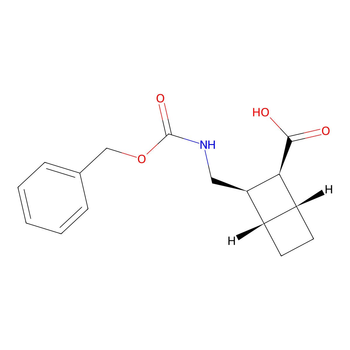 rac-(1R,2S,3R,4S)-3-({[(benzyloxy)carbonyl]amino}methyl)bicyclo[2.2.0]hexane-2-carboxylic acid molecular structure, CAS 2764000-55-5