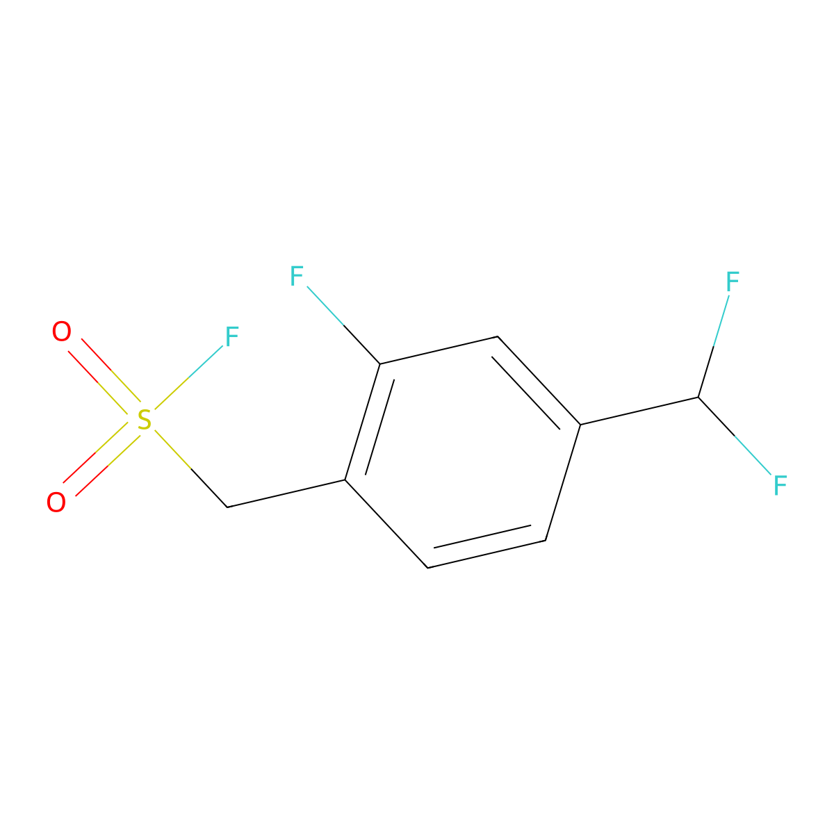 [4-(Difluoromethyl)-2-fluorophenyl]methanesulfonyl fluoride molecular structure, CAS 2764000-64-6