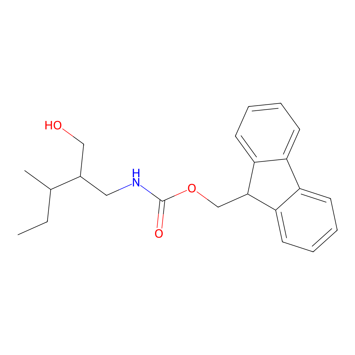 (9H-fluoren-9-yl)methyl N-[2-(butan-2-yl)-3-hydroxypropyl]carbamate molecular structure, CAS 2764000-72-6