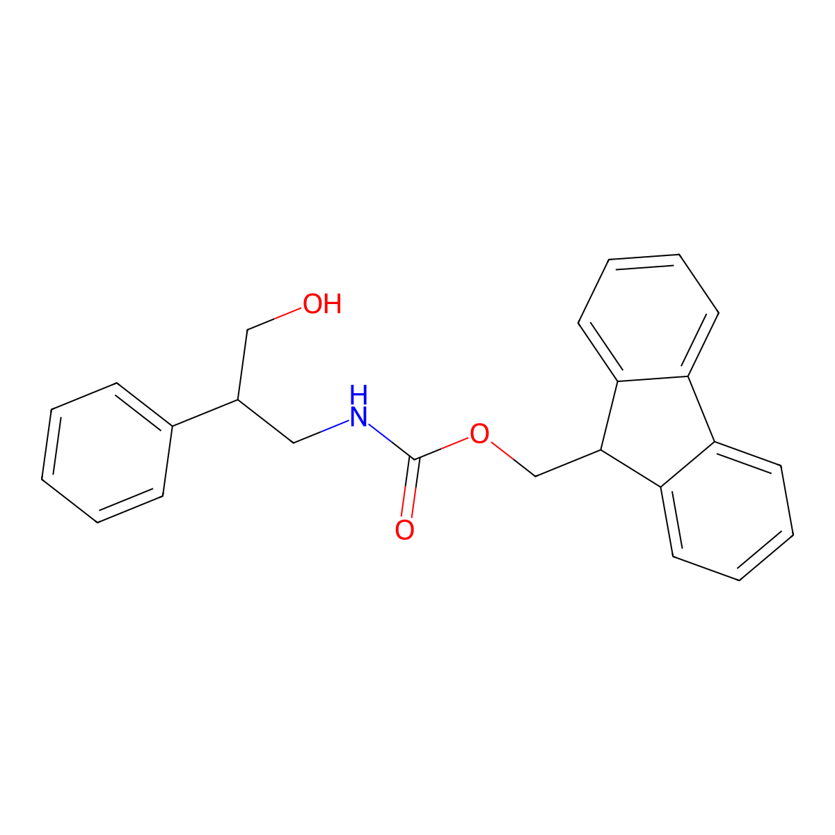 (9H-fluoren-9-yl)methyl N-(3-hydroxy-2-phenylpropyl)carbamate molecular structure, CAS 2764001-32-1