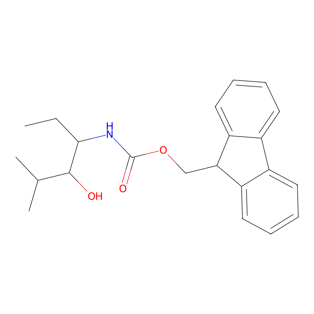 (9H-fluoren-9-yl)methyl N-(4-hydroxy-5-methylhexan-3-yl)carbamate molecular structure, CAS 2764001-90-1