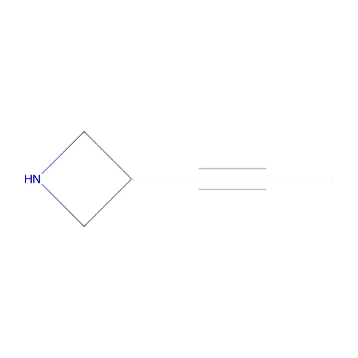 3-(Prop-1-yn-1-yl)azetidine molecular structure, CAS 2764002-06-2