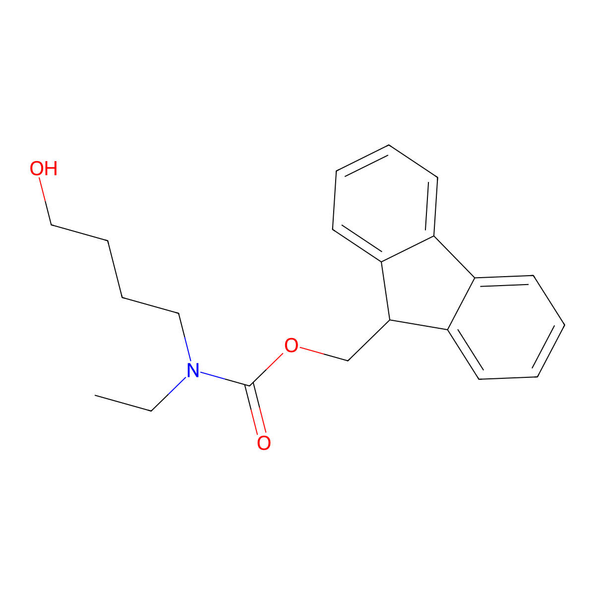 (9H-fluoren-9-yl)methyl N-ethyl-N-(4-hydroxybutyl)carbamate molecular structure, CAS 2764002-21-1