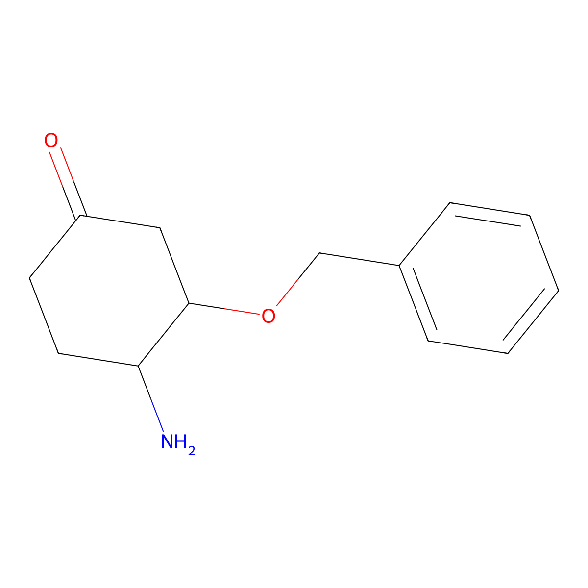 4-Amino-3-(benzyloxy)cyclohexan-1-one molecular structure, CAS 2764002-23-3