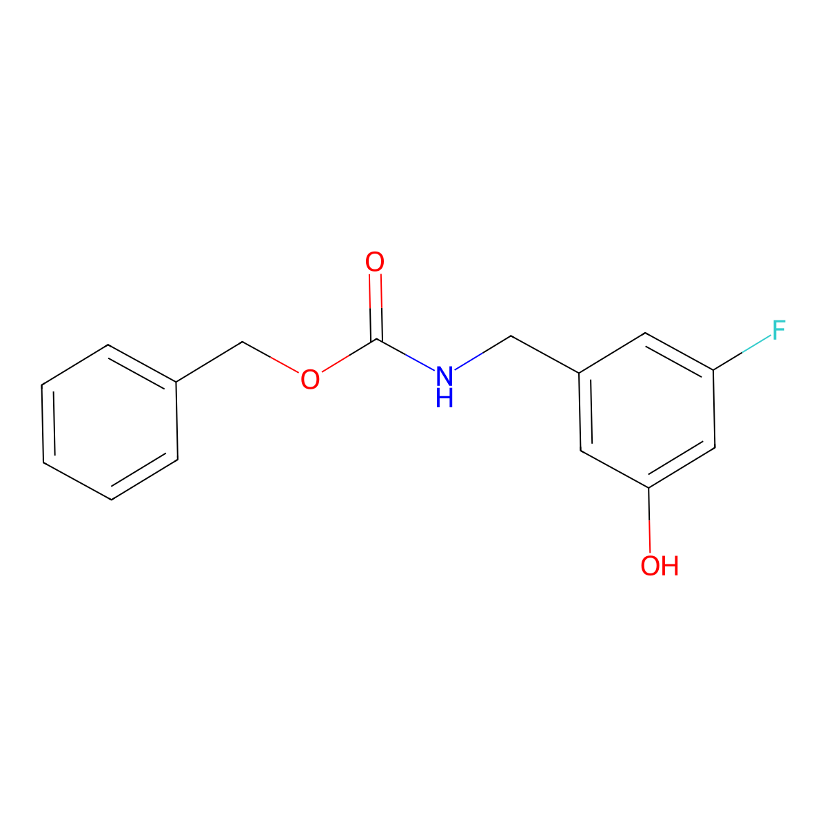 benzyl N-[(3-fluoro-5-hydroxyphenyl)methyl]carbamate molecular structure, CAS 2764002-47-1