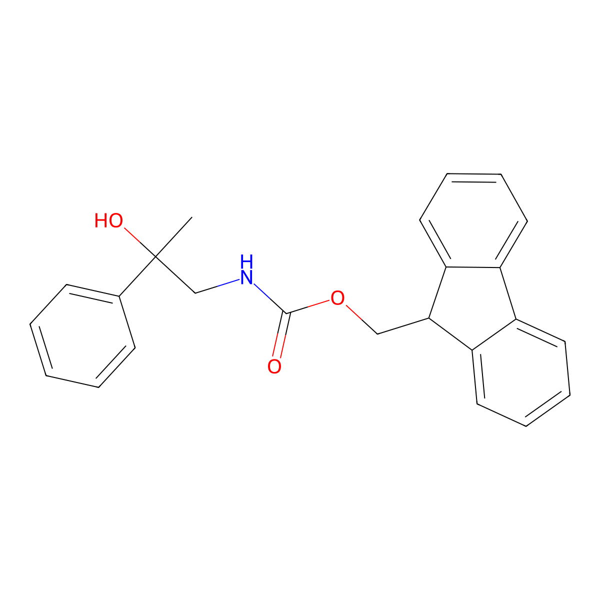 (9H-fluoren-9-yl)methyl N-(2-hydroxy-2-phenylpropyl)carbamate molecular structure, CAS 2764002-73-3