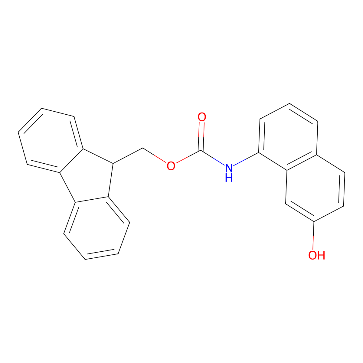 (9H-fluoren-9-yl)methyl N-(7-hydroxynaphthalen-1-yl)carbamate molecular structure, CAS 2764003-68-9