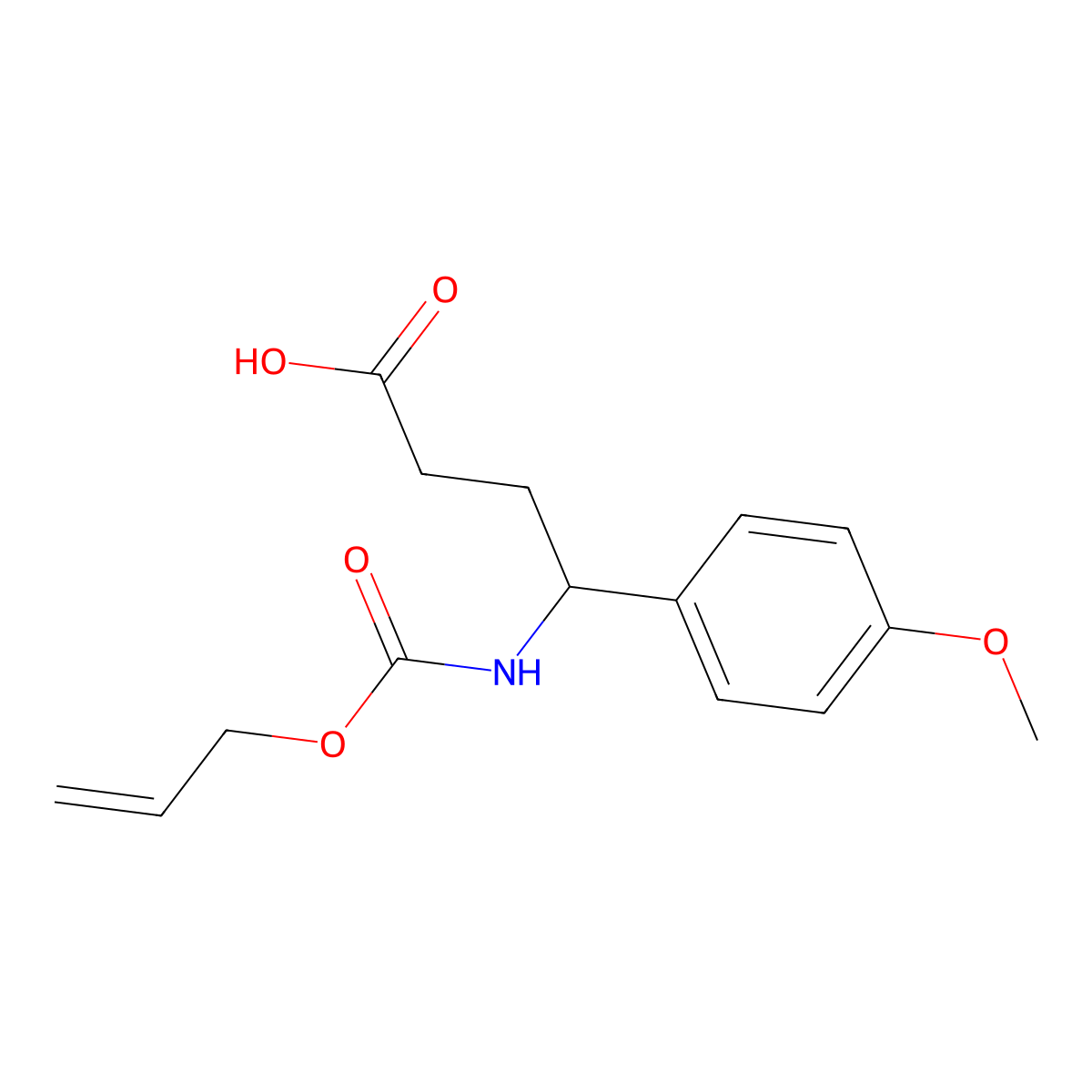 4-(4-Methoxyphenyl)-4-{[(prop-2-en-1-yloxy)carbonyl]amino}butanoic acid molecular structure, CAS 2764003-69-0