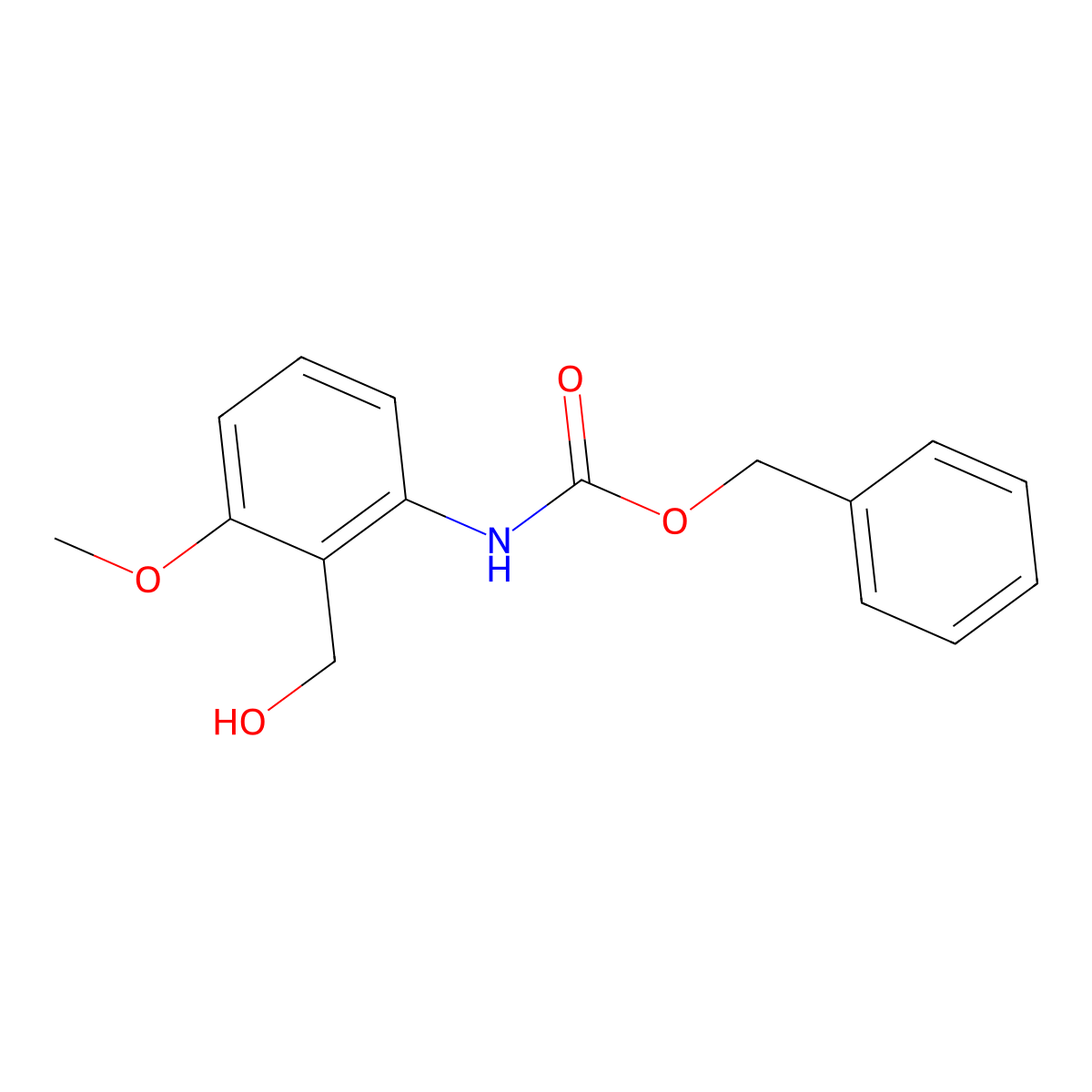 benzyl N-[2-(hydroxymethyl)-3-methoxyphenyl]carbamate molecular structure, CAS 2764004-02-4