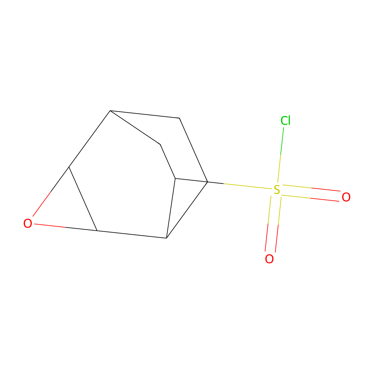 rac-(1R,2R,4S,5R,6R)-3-oxatricyclo[3.2.2.0,2,4]nonane-6-sulfonyl chloride molecular structure, CAS 2764004-34-2