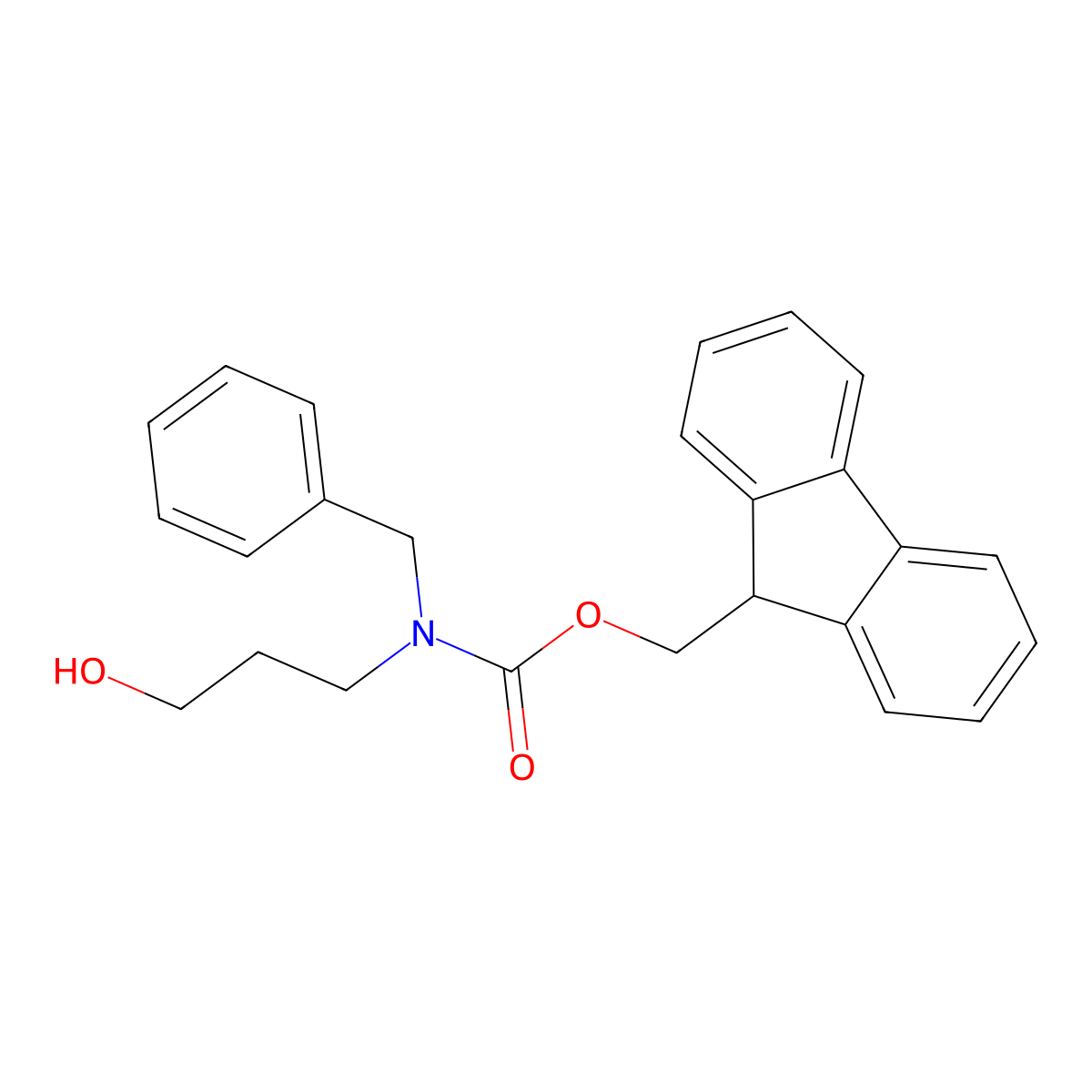 (9H-fluoren-9-yl)methyl N-benzyl-N-(3-hydroxypropyl)carbamate molecular structure, CAS 2764004-68-2