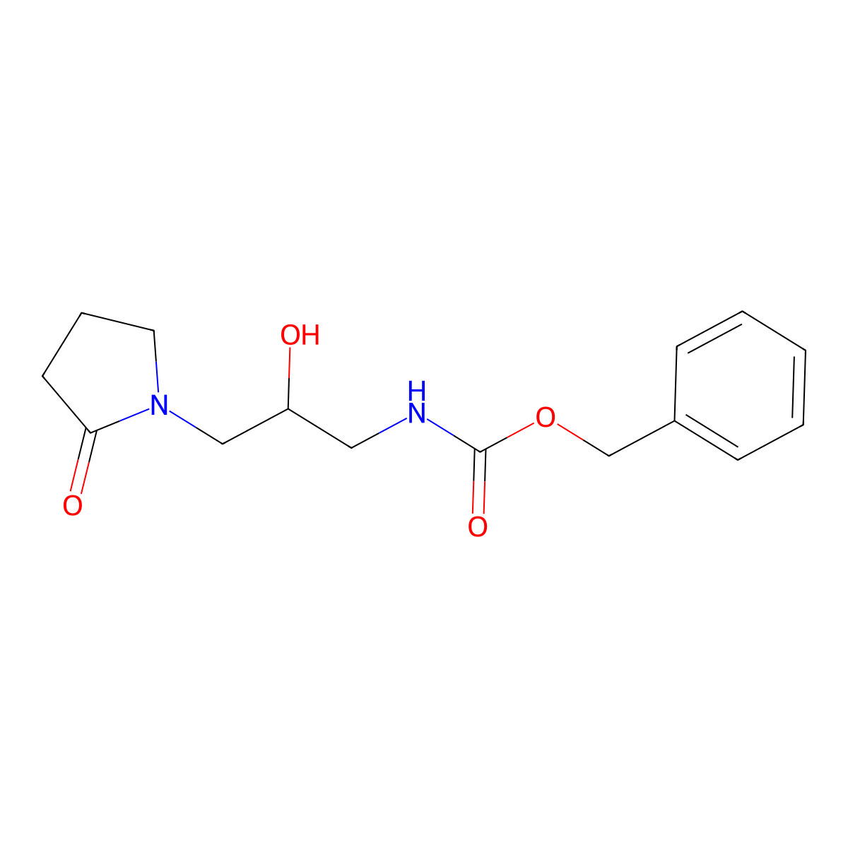benzyl N-[2-hydroxy-3-(2-oxopyrrolidin-1-yl)propyl]carbamate molecular structure, CAS 2764004-78-4