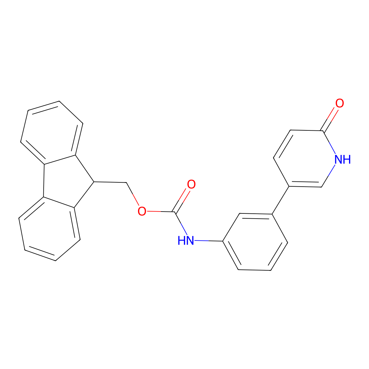 (9H-fluoren-9-yl)methyl N-[3-(6-hydroxypyridin-3-yl)phenyl]carbamate molecular structure, CAS 2764005-12-9