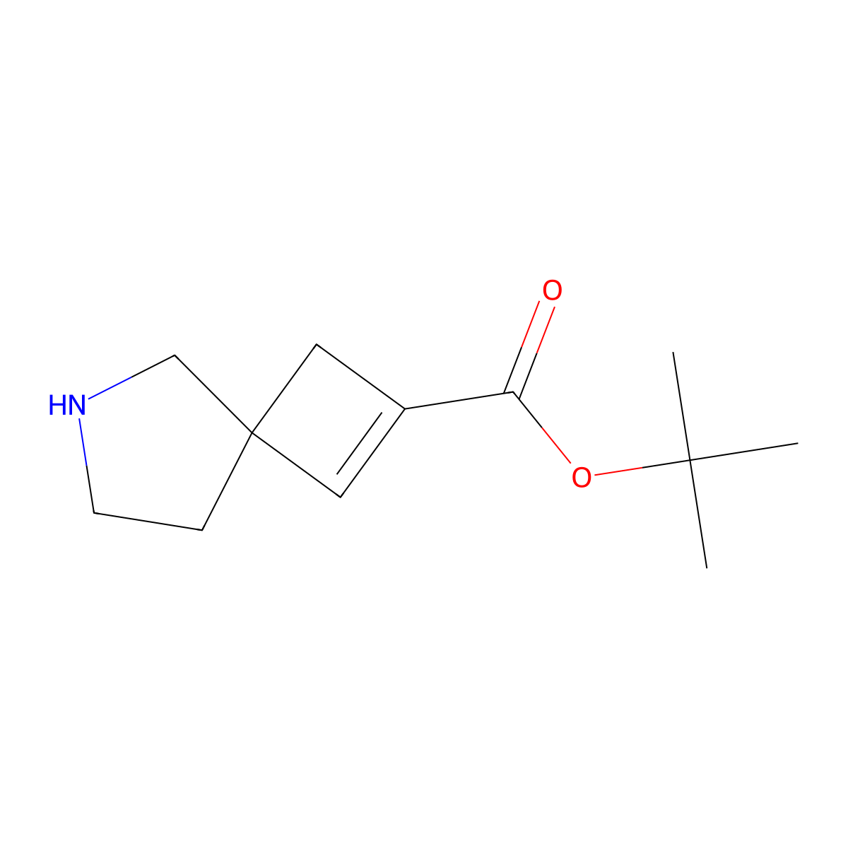 Tert-butyl 6-azaspiro[3.4]oct-1-ene-2-carboxylate molecular structure, CAS 2764005-19-6