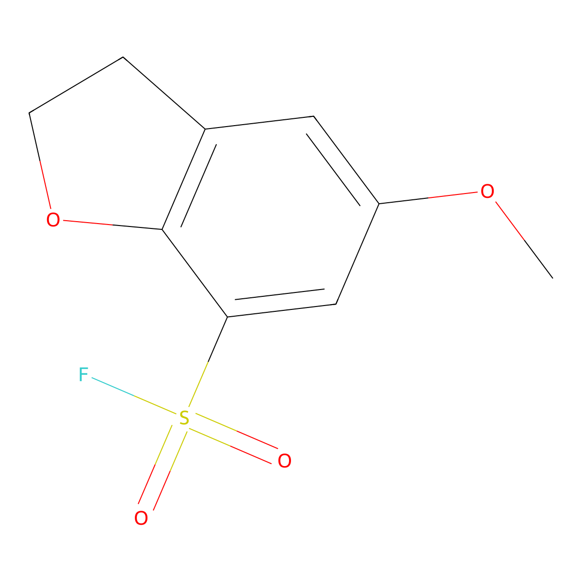 5-Methoxy-2,3-dihydro-1-benzofuran-7-sulfonyl fluoride molecular structure, CAS 2764005-62-9